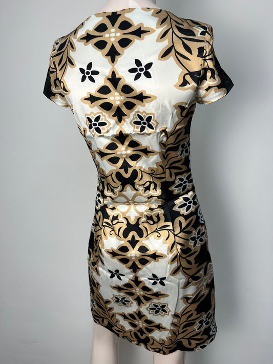 Alice Temperley Jurk maat 36 beige; zwart