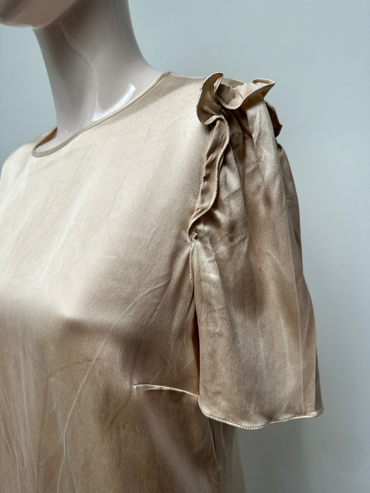 D&G Dolce & Gabbana zijden top met korte mouw maat 40