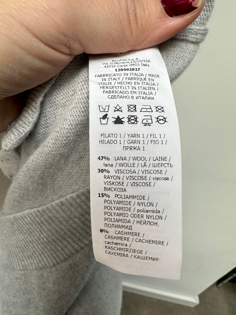Blumarine Blugirl grijs vestje met kraaltjes maat 38