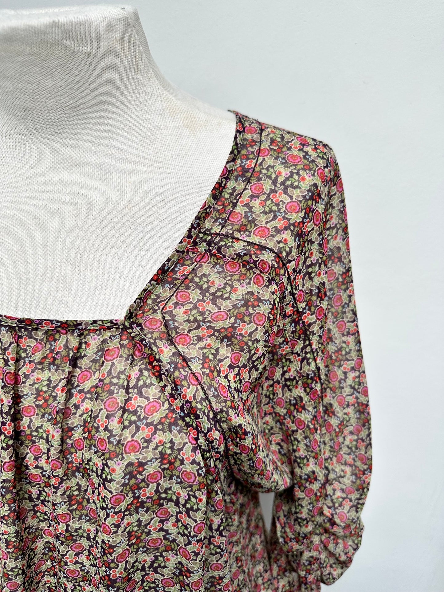 Mango floral blouse maat L