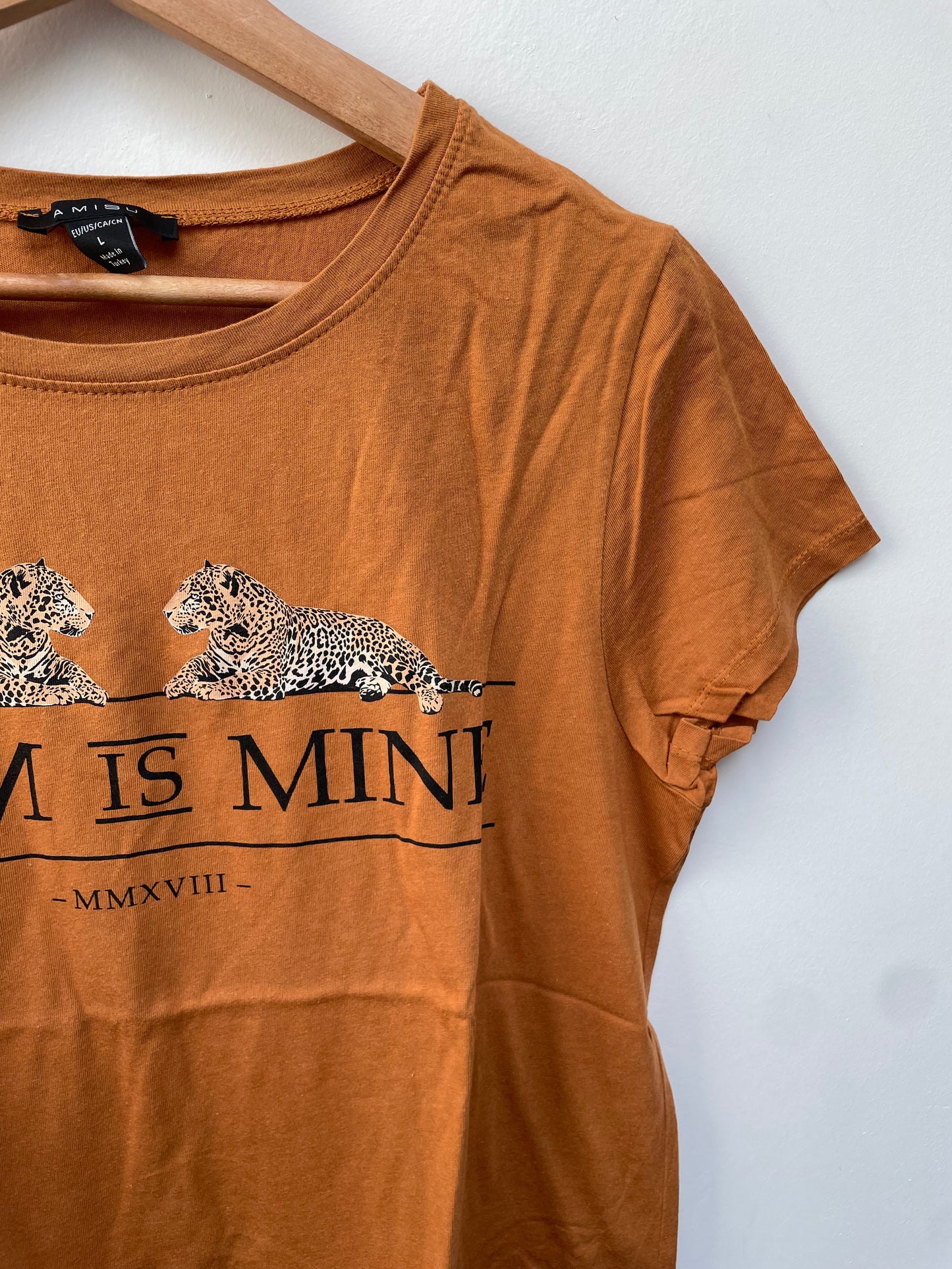 Amisu bruin shirt maat L