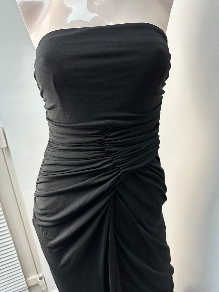 Mango SUIT strapless zwarte avondjurk maat M