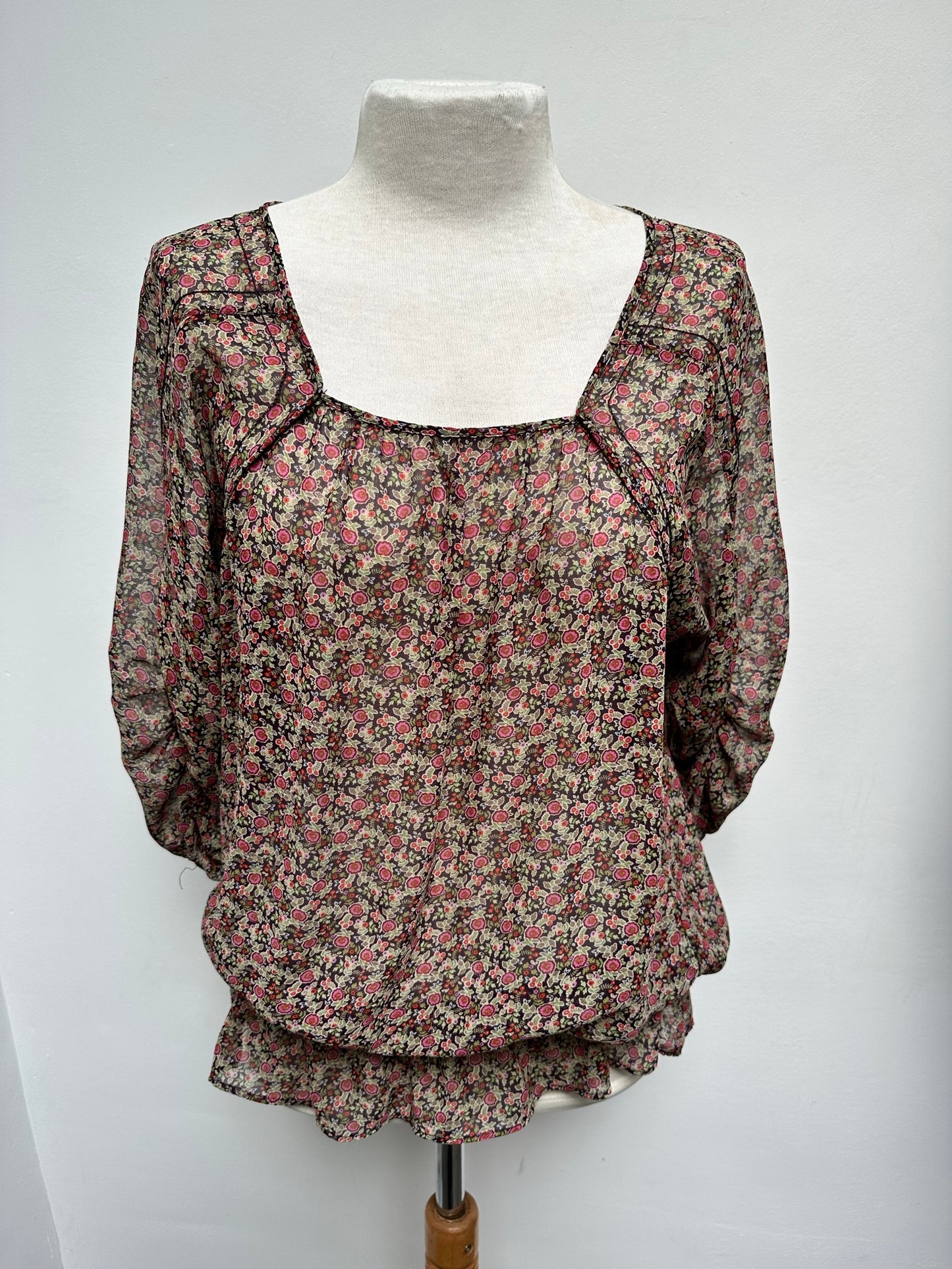 Mango floral blouse maat L