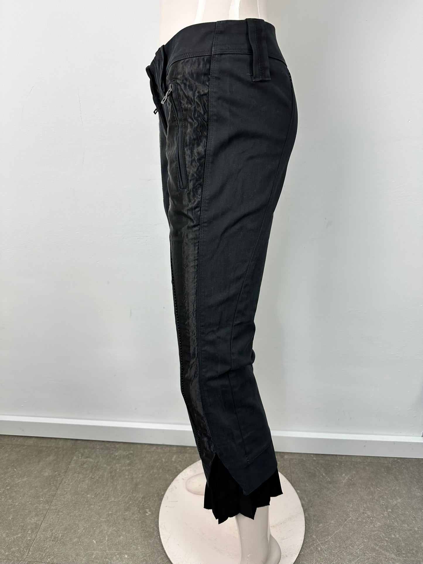 Marithé et François Girbaud cropped broek met ruches maat M
