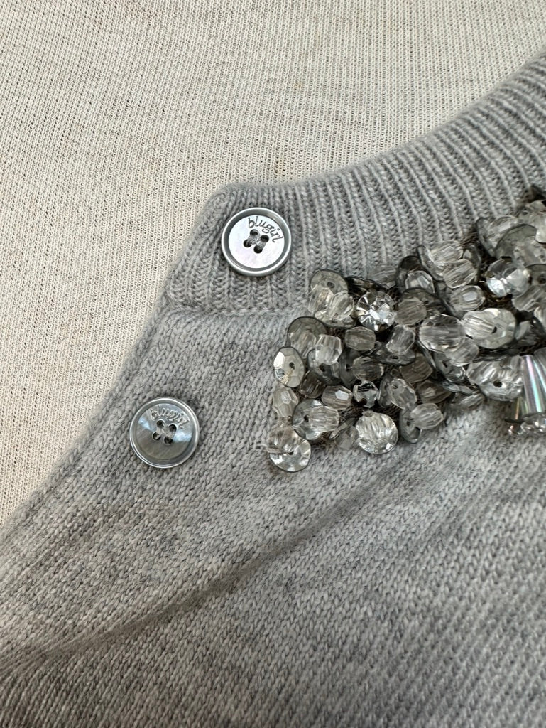 Blumarine Blugirl grijs vestje met kraaltjes maat 38