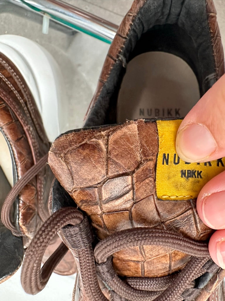 Nubikk bruine leren sneakers maat 38