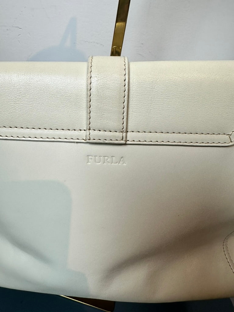 Furla Handtas leder crème