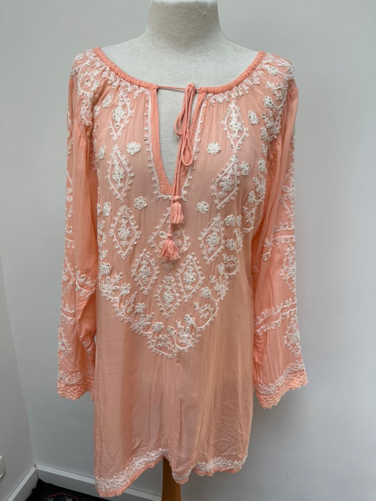 Melissa Odabash kaftan beachdress koraal maat L