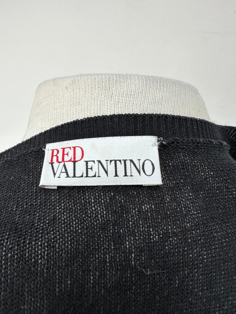 Valentino RED zwarte jurk met ruffles maat 40