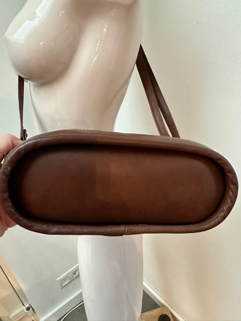 Bruin vintage leren tasje