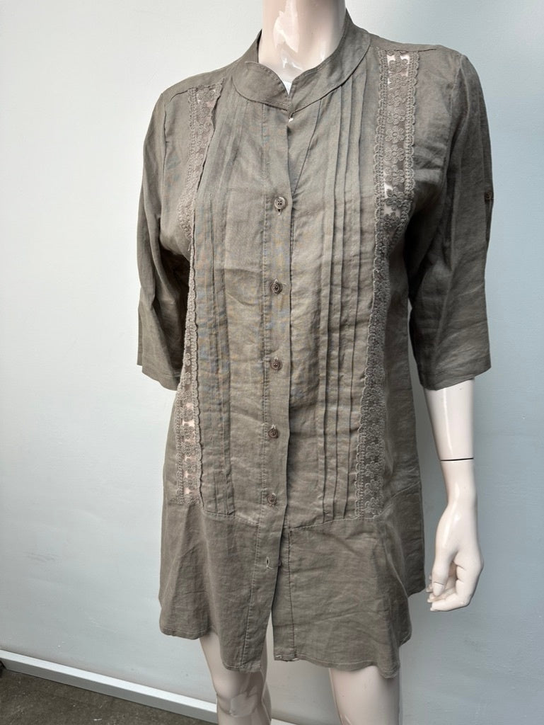 Made In Italy Blouse maat 40 grijs