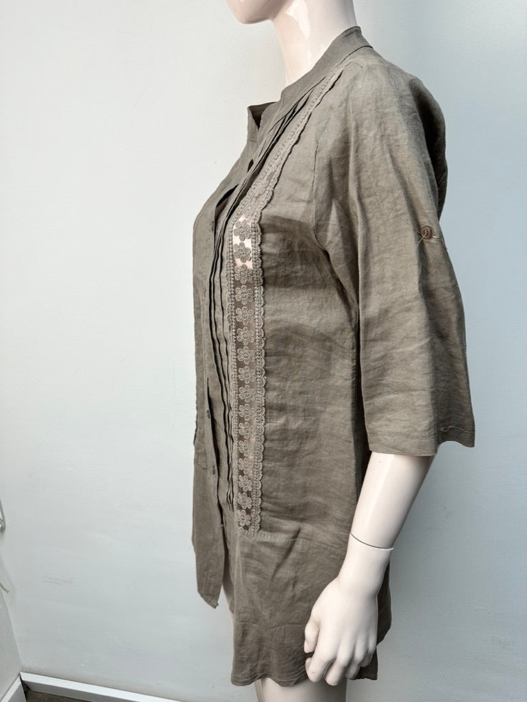 Made In Italy Blouse maat 40 grijs