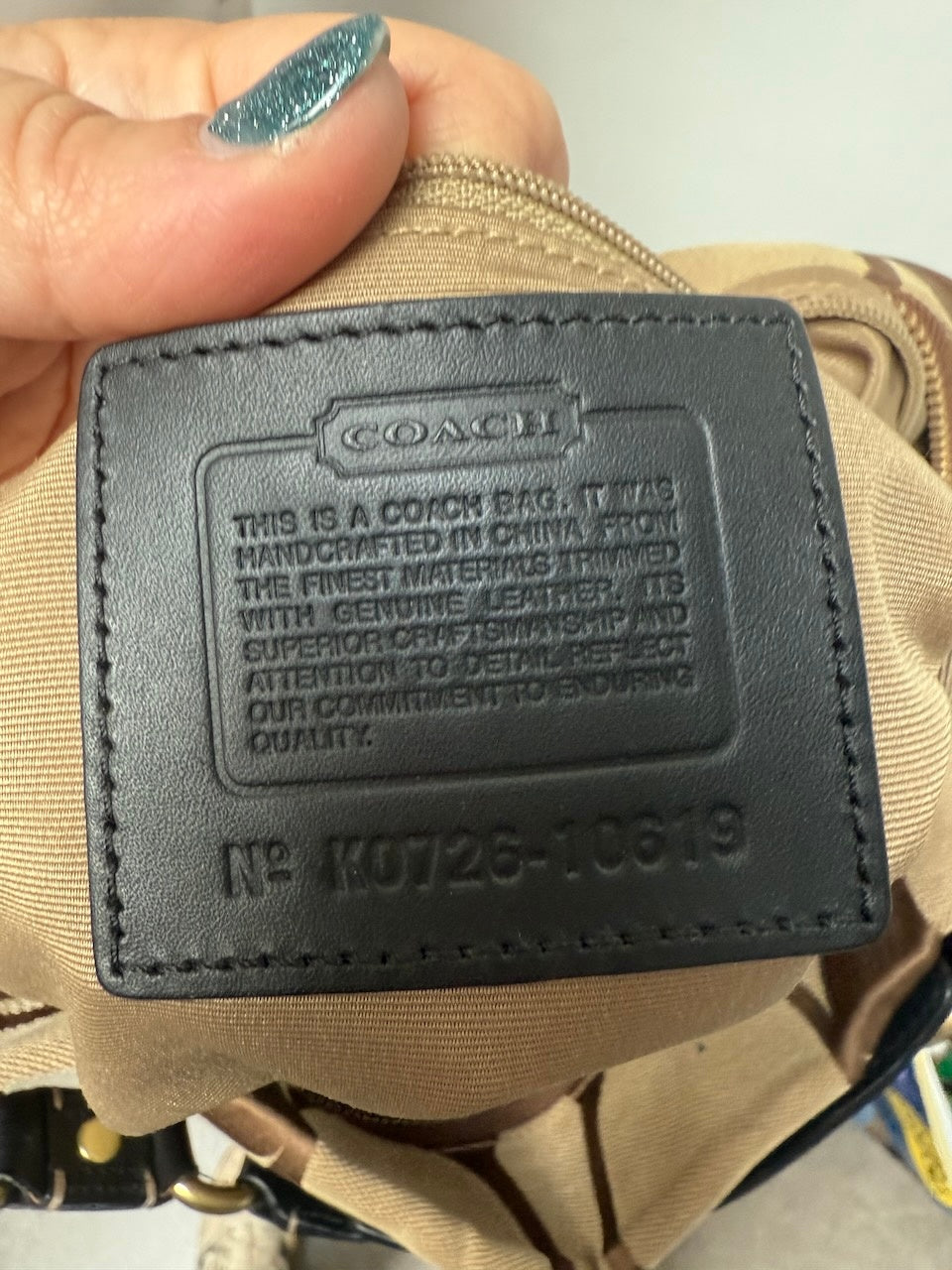 Coach Tas Y2K style bruin/beige