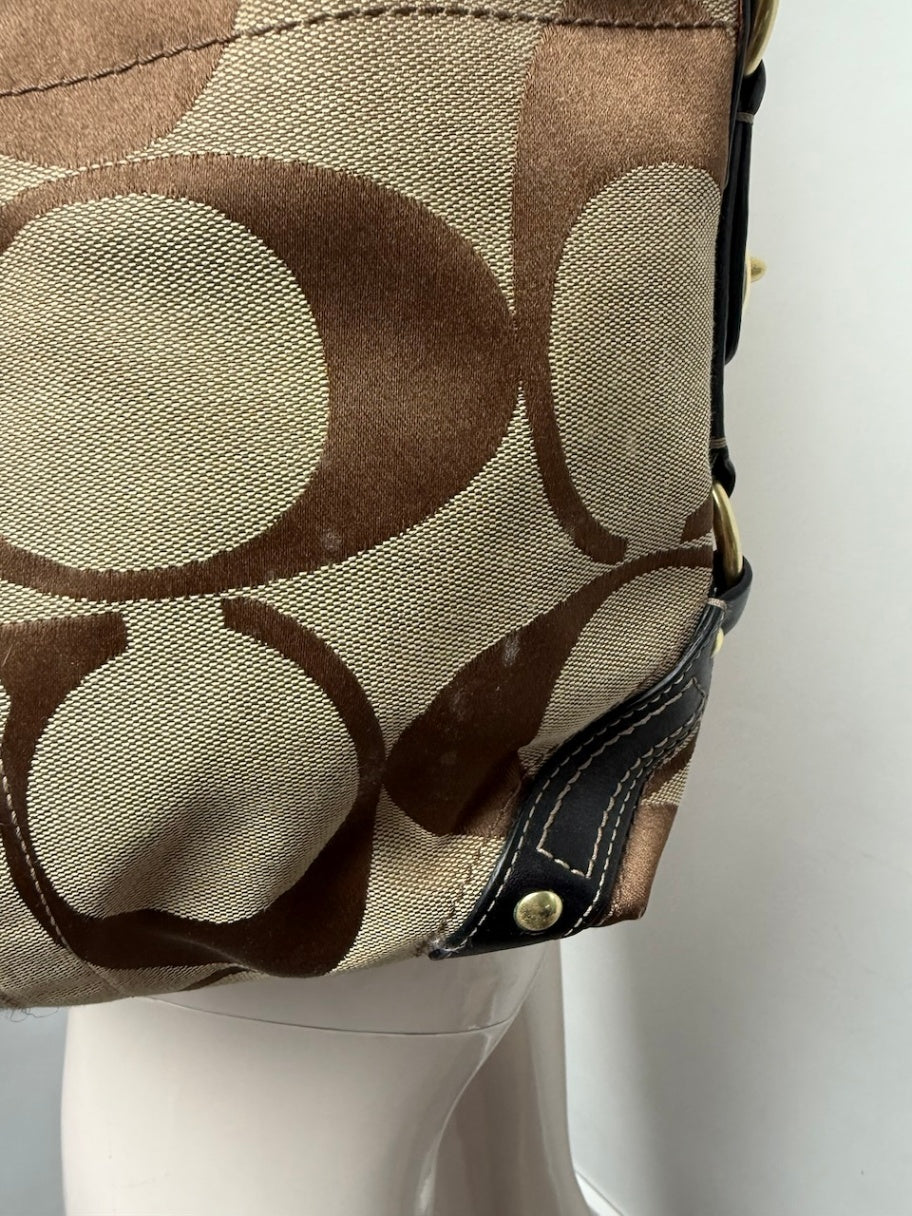 Coach Tas Y2K style bruin/beige