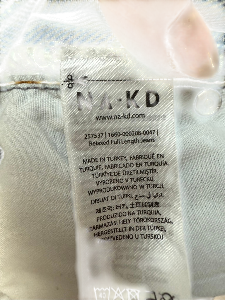 NA-KD Jeans maat 38 Lichtblauw