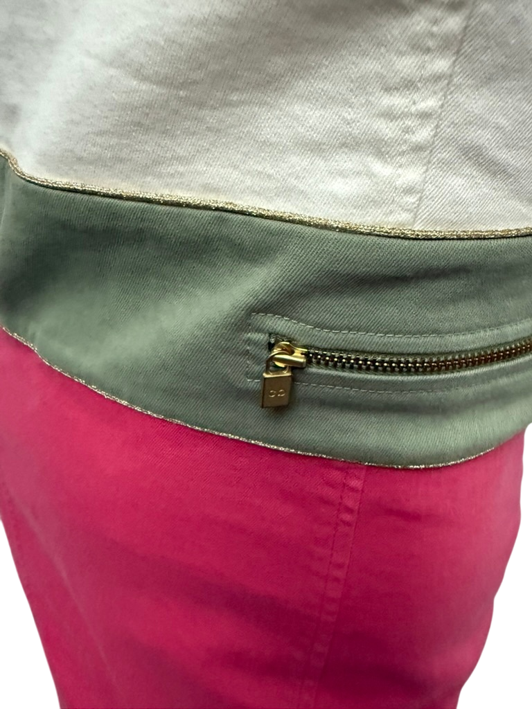 caroline biss Jurk maat S wit, roze, groen