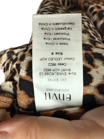 envi Blouse maat S Bruin en zwart luipaard