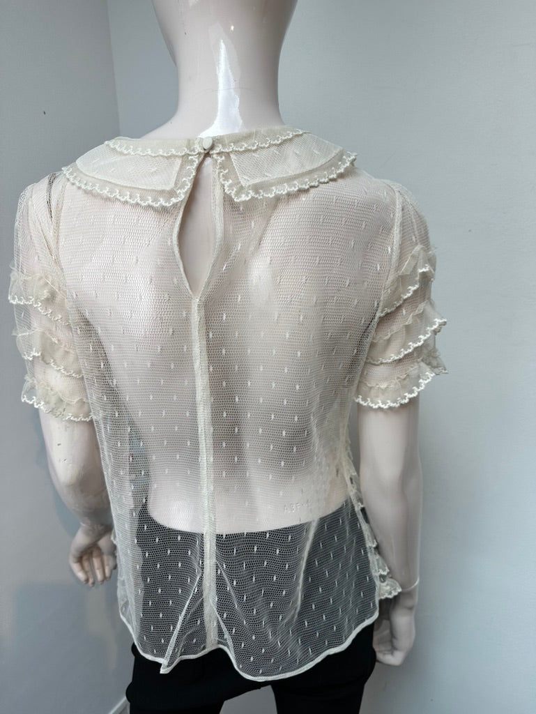 Red Valentino beige transparante top maat 40