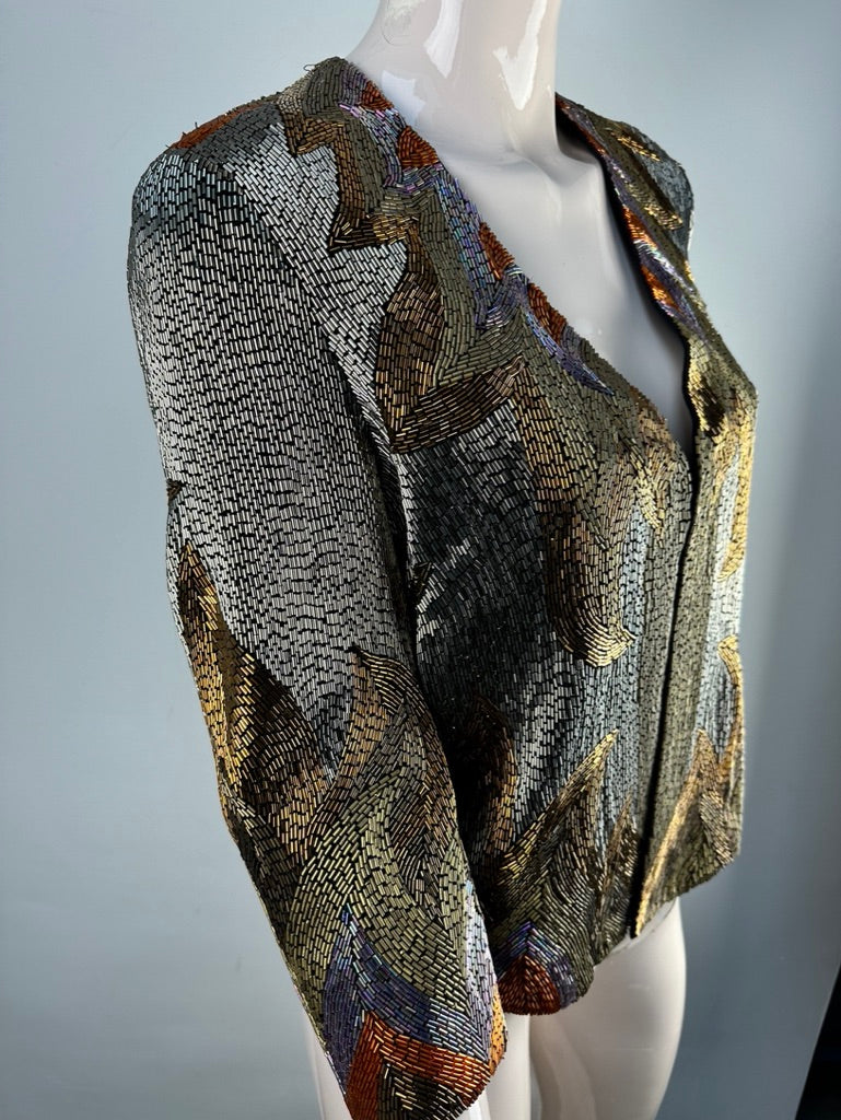 Haute hippie jasje met kraaltjes maat small