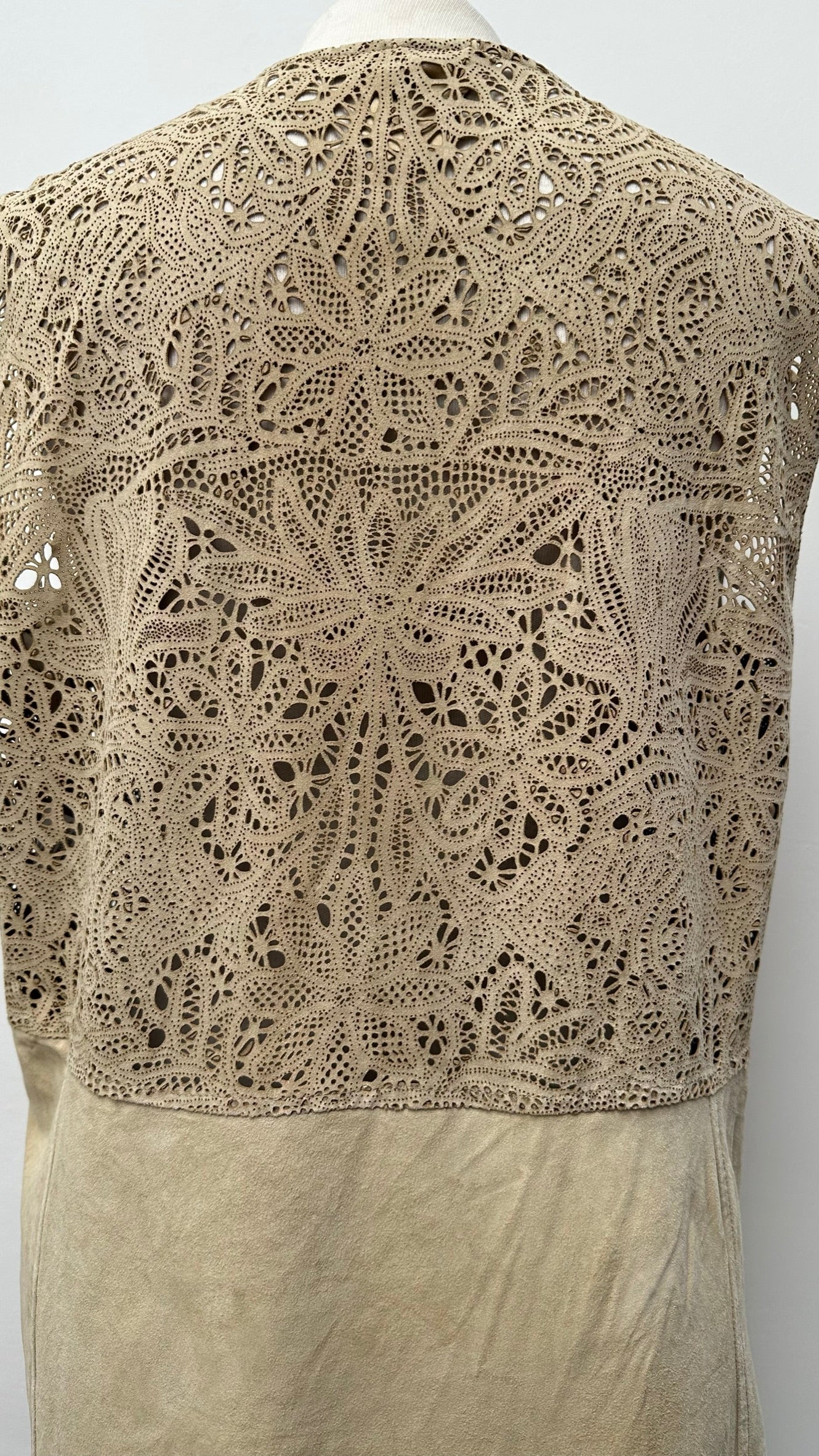 ...Soul beige leren jurk maat 40