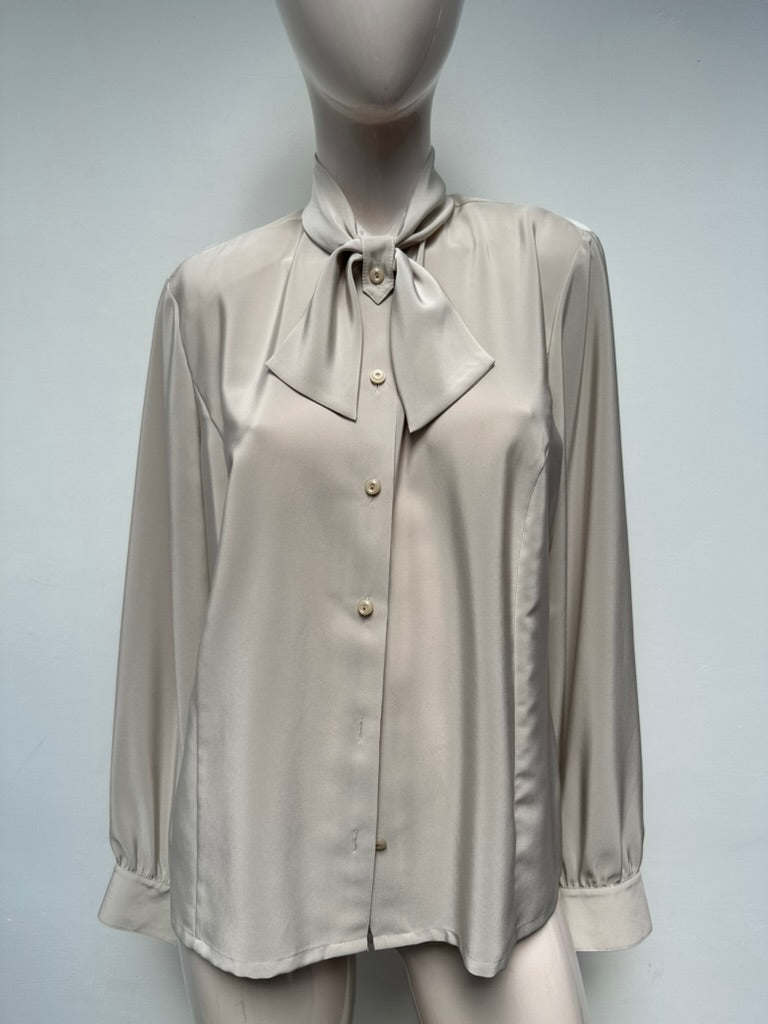 Sommermann beige blouse met strik maat 42