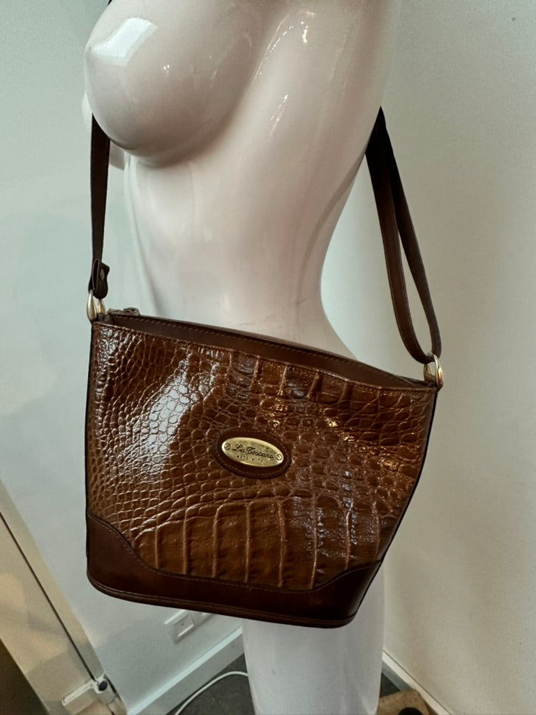 Bruin vintage leren tasje