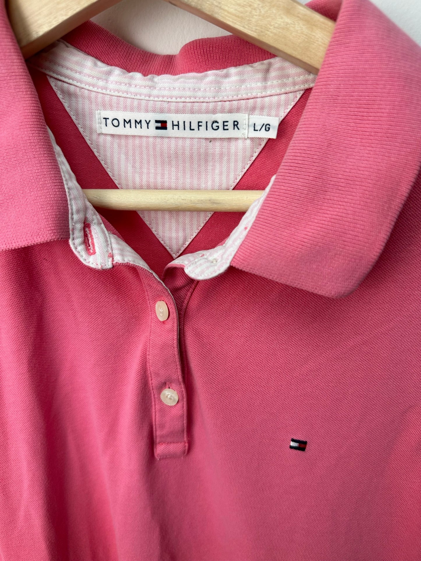 Tommy Hilfiger mouwloze polo roze maat L