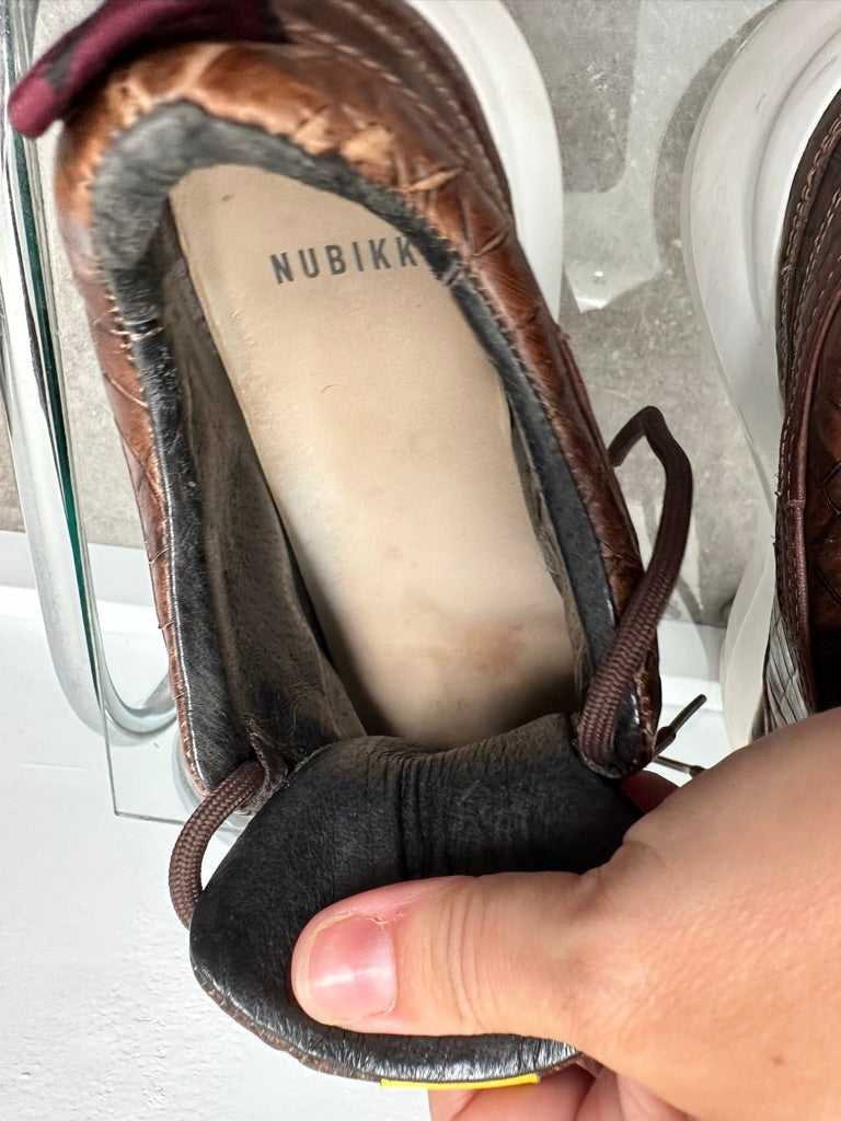 Nubikk bruine leren sneakers maat 38
