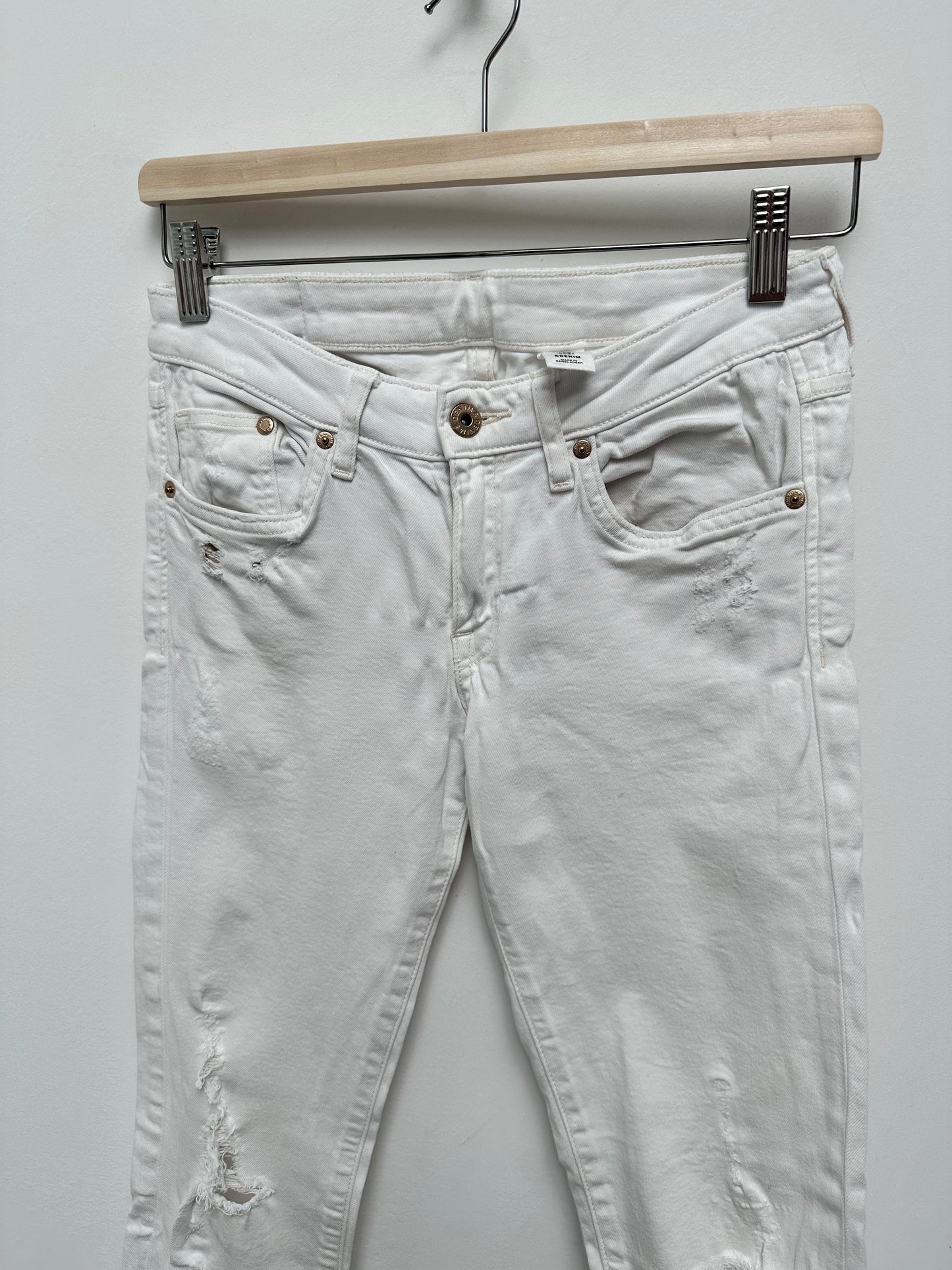 H&M ripped jeans wit maat 27/32