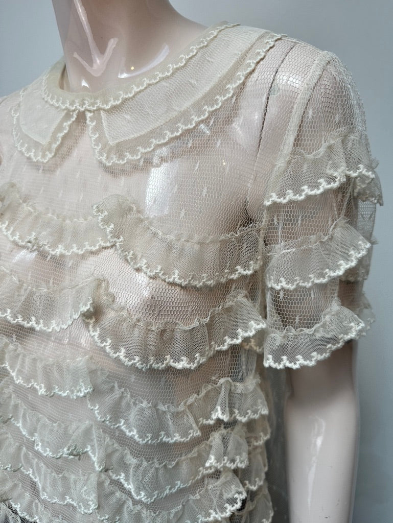 Red Valentino beige transparante top maat 40