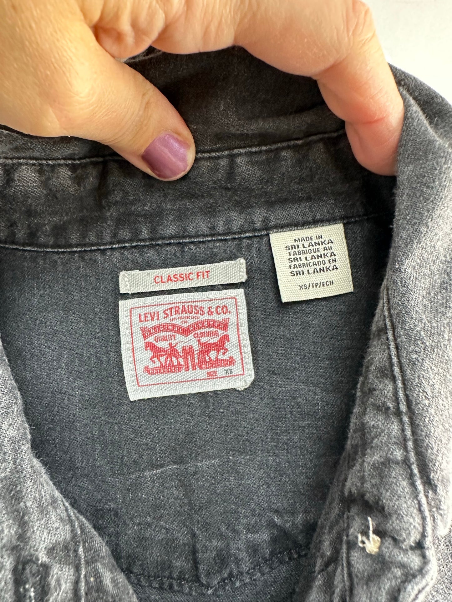 Levi's zwarte jeans blouse maat XS