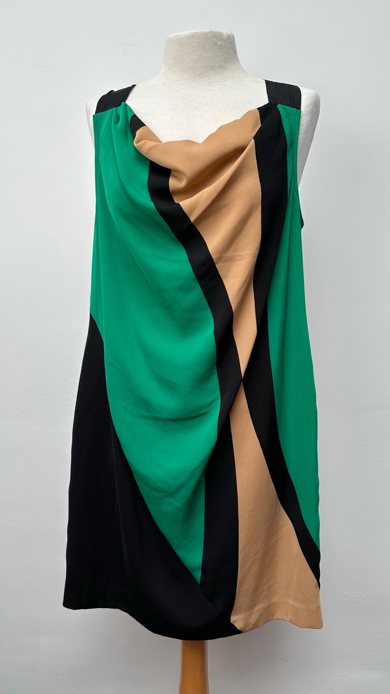 Calvin Klein jurk zwart/groen maat L