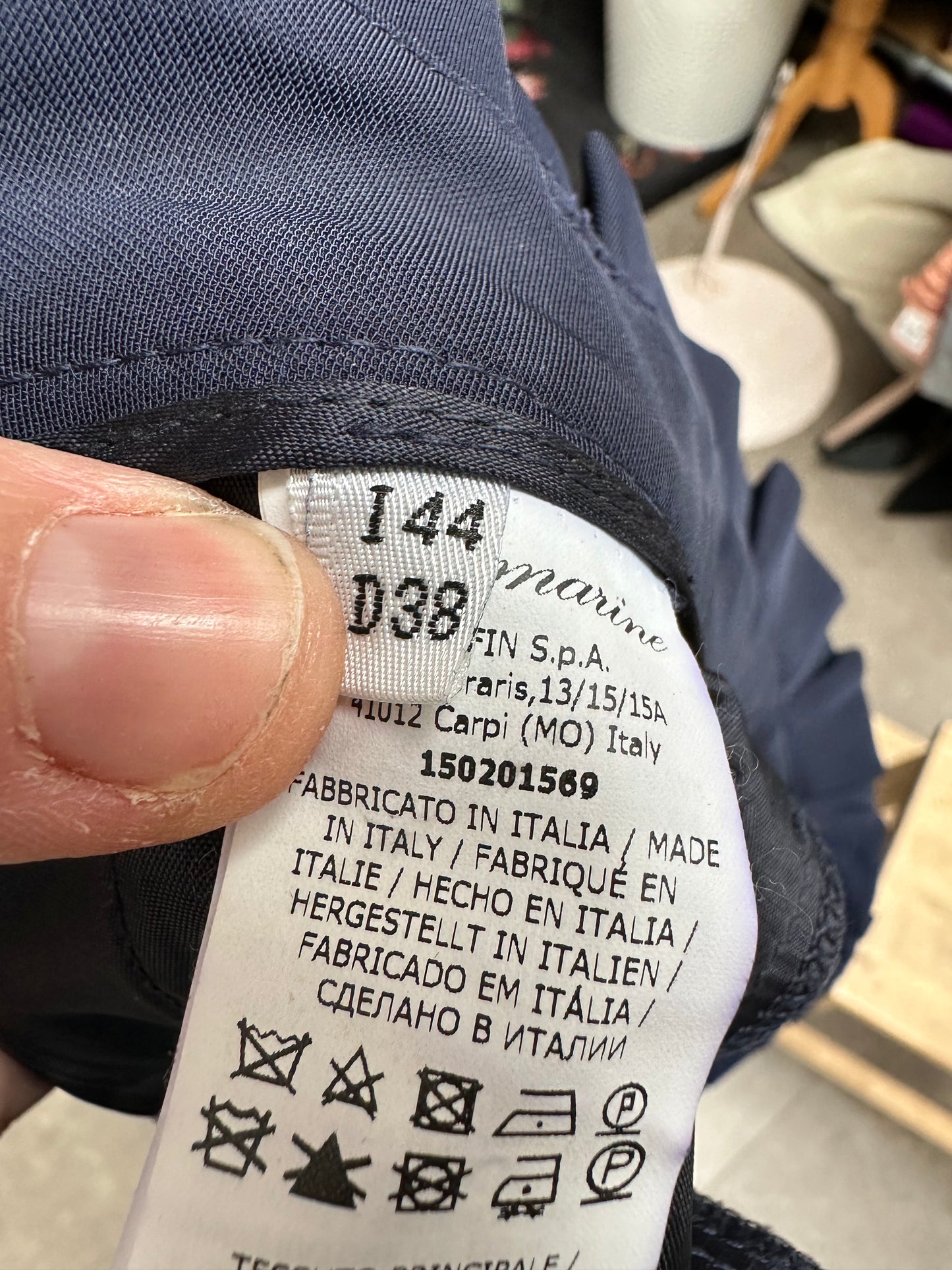 Blumarine donkerblauwe chino maat 38