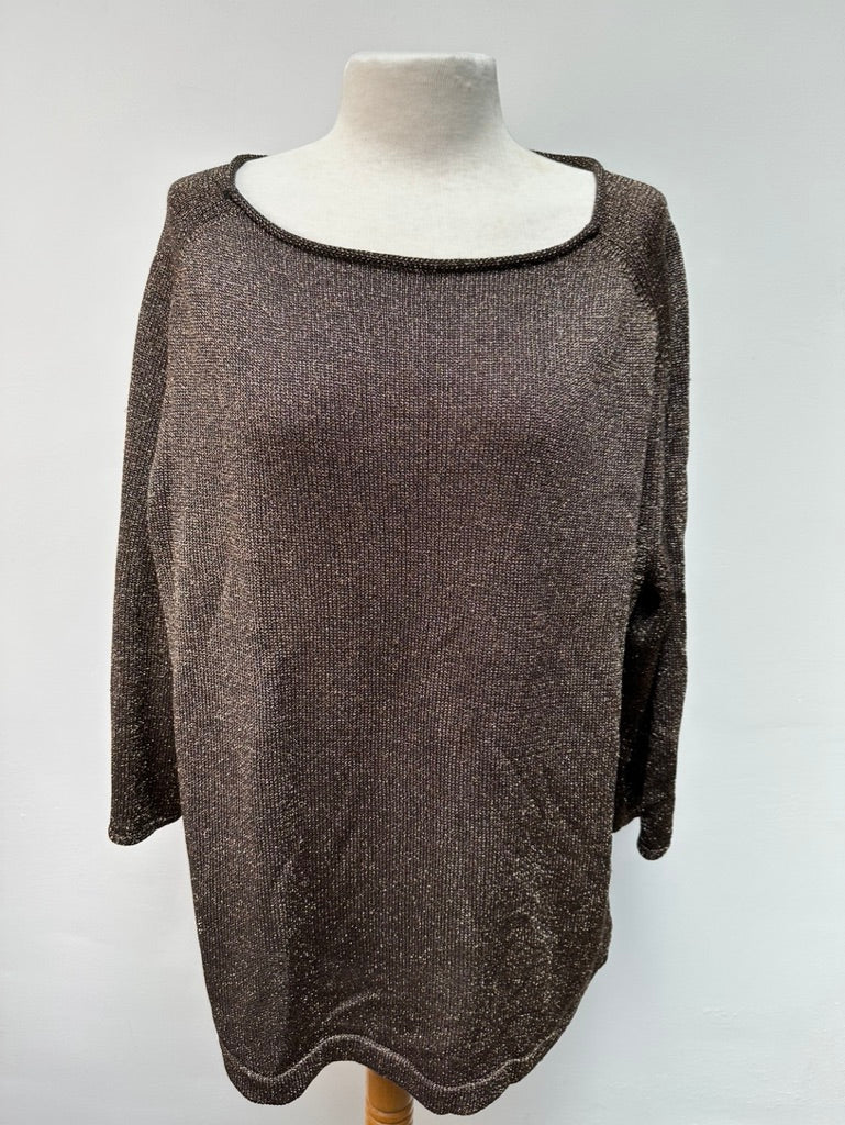 Mayerline lurex trui bruin maat 3L