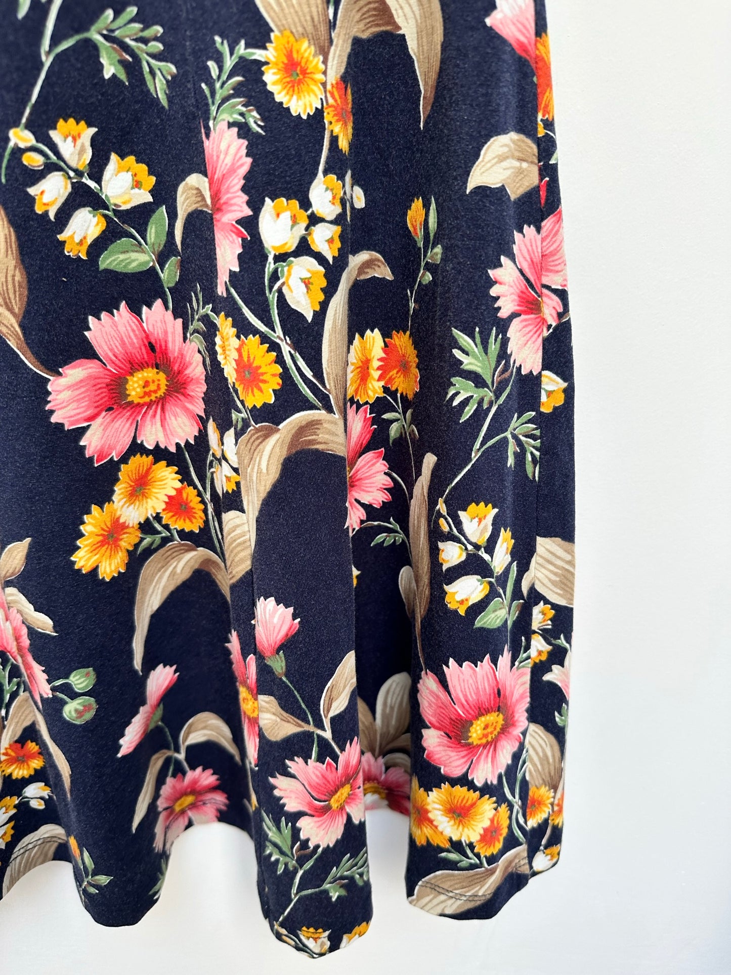 King Louie korte rok met bloemen maat S