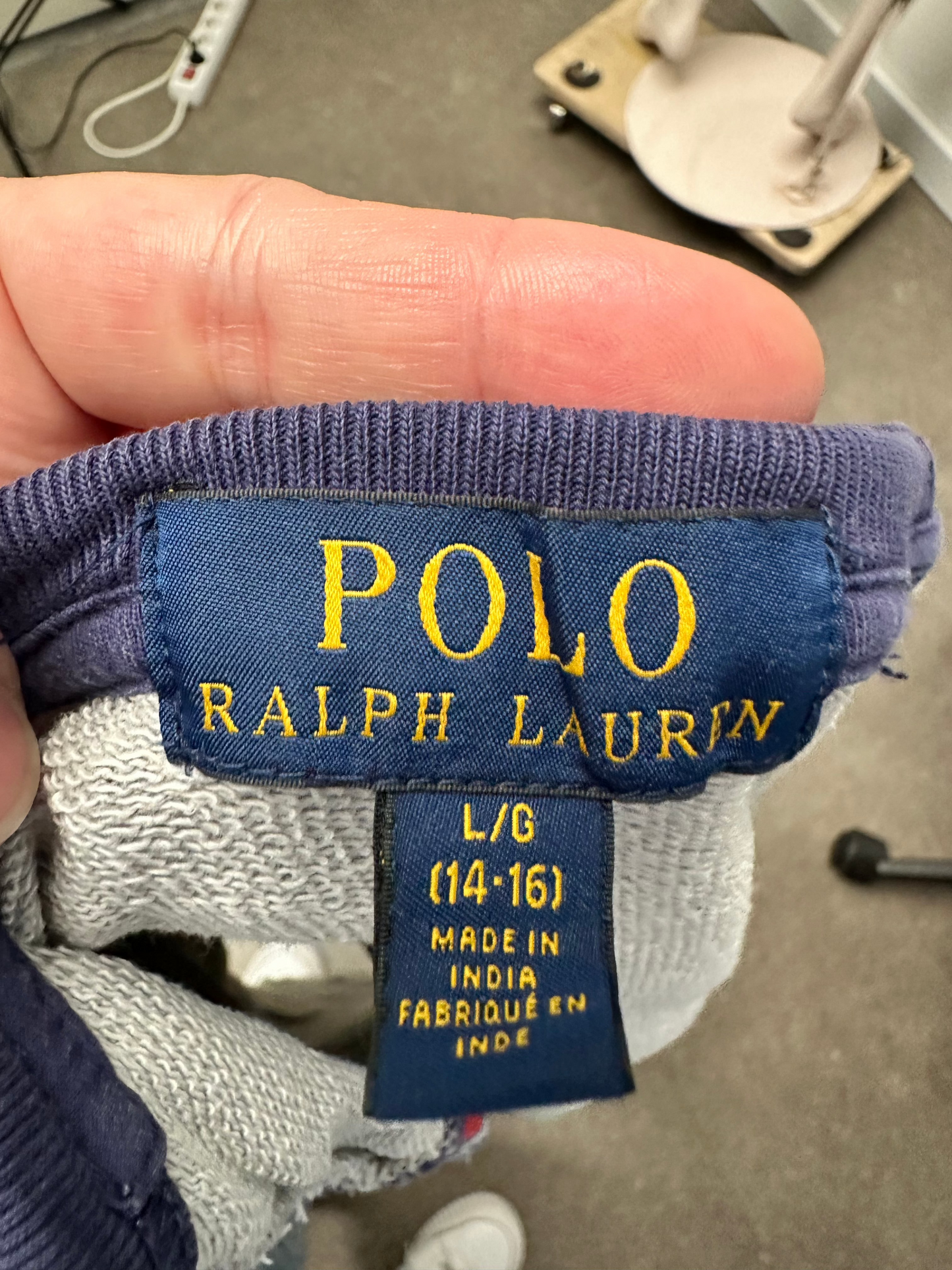 Ralph Lauren Polo grijze trui maat L