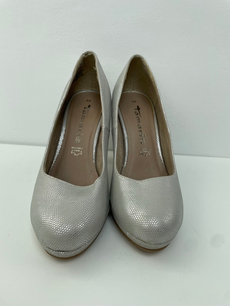 Tamaris zilveren pumps maat 38