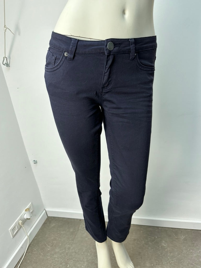 Q.S. Broek maat 36-34 donkerblauw