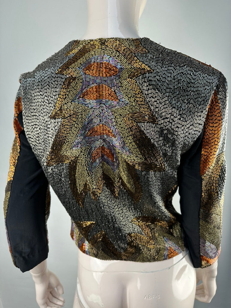 Haute hippie jasje met kraaltjes maat small