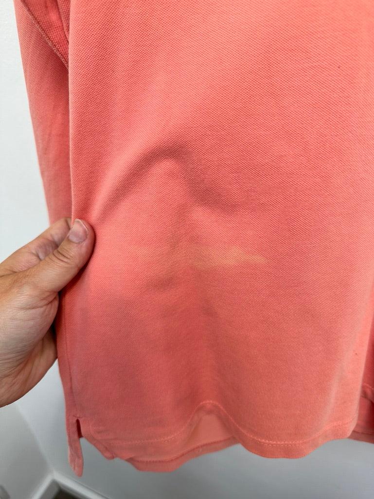 Tommy Hilfiger roze polo met 3/4 mouw maat L