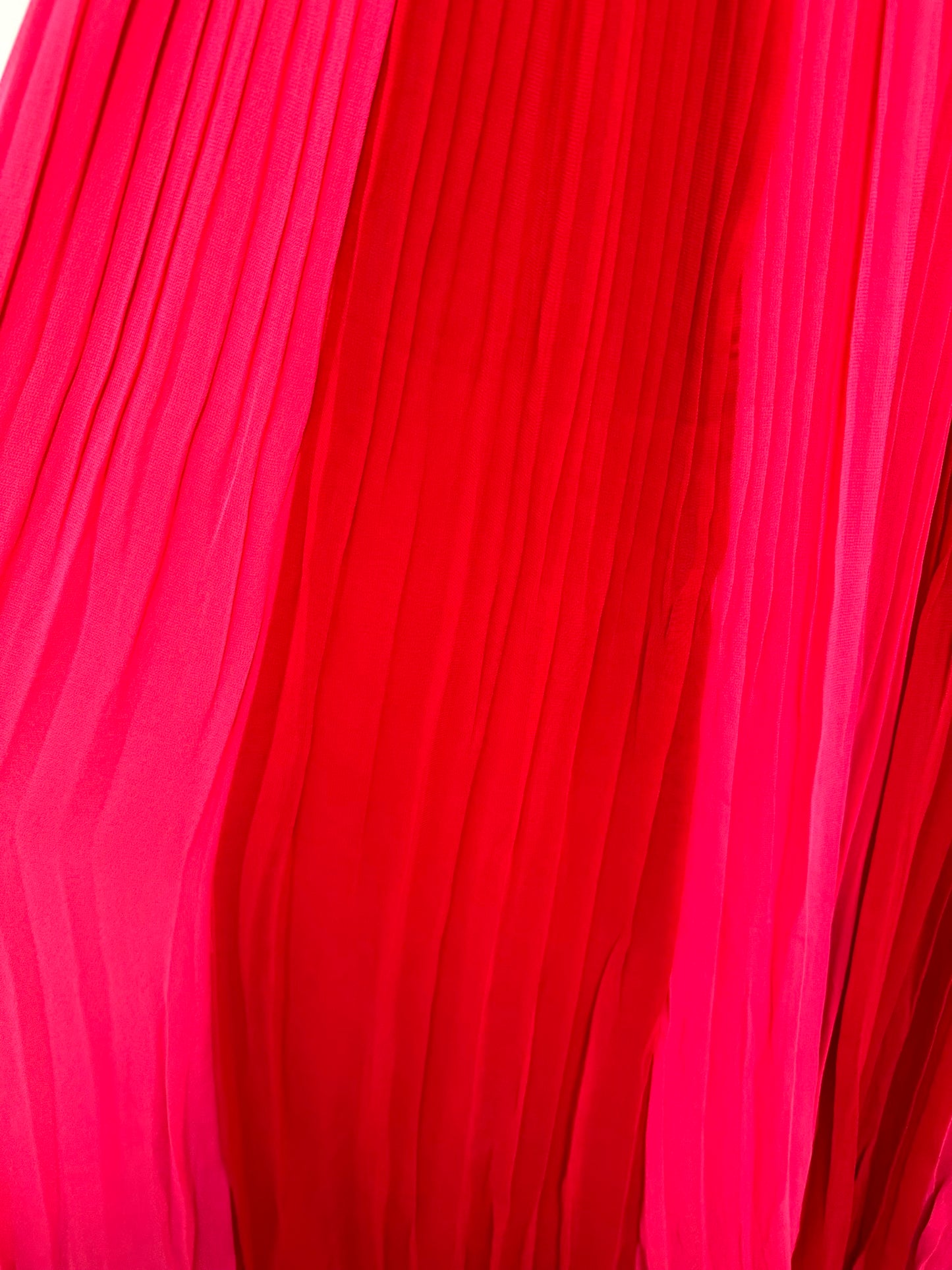 Aaiko lange plooirok rood/roze maat L