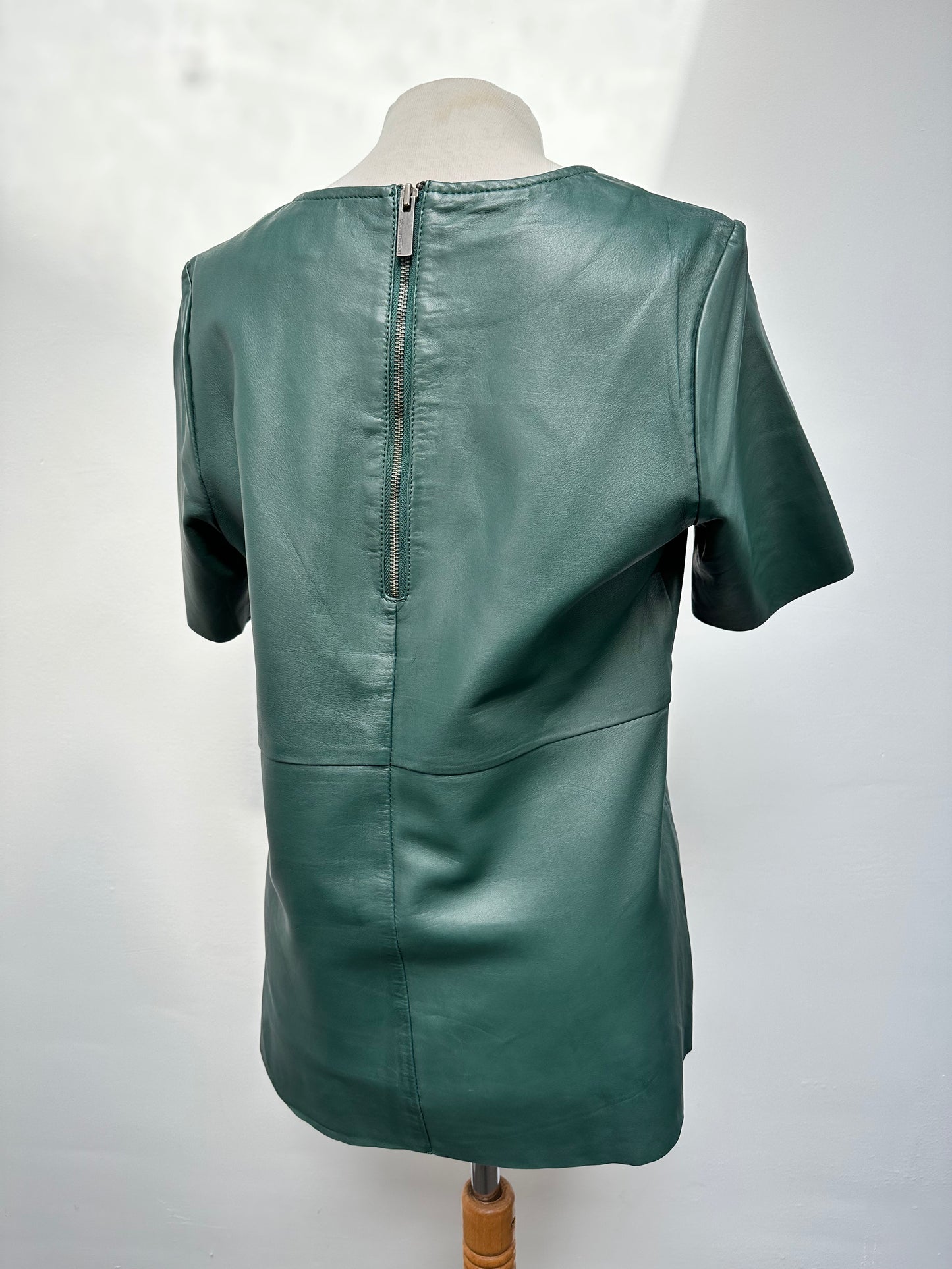 Transmission groene leren top maat S