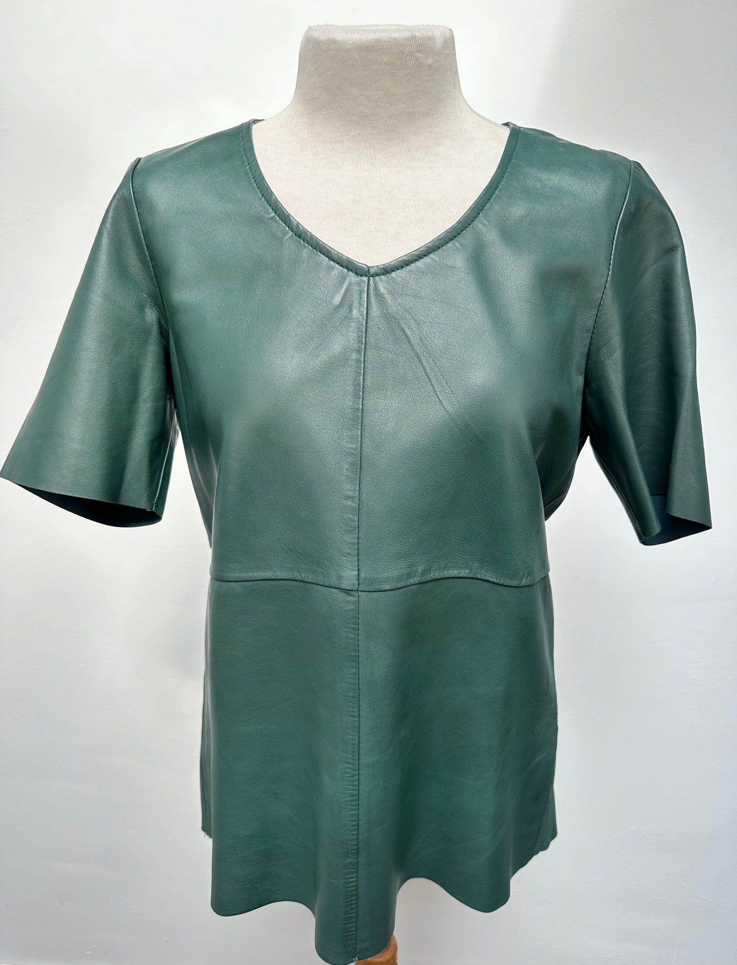 Transmission groene leren top maat S
