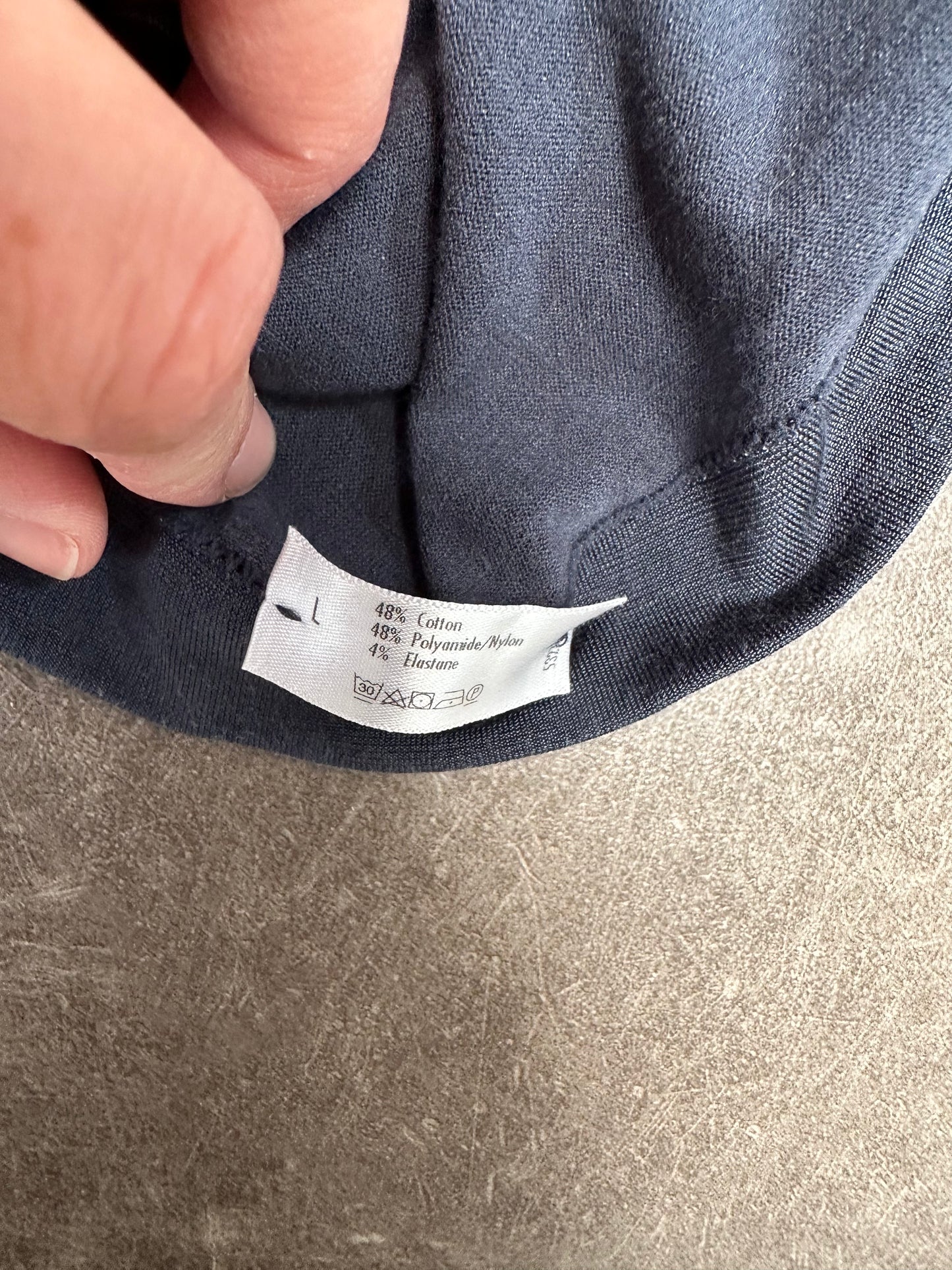Wolford basic top donkerblauw maat L