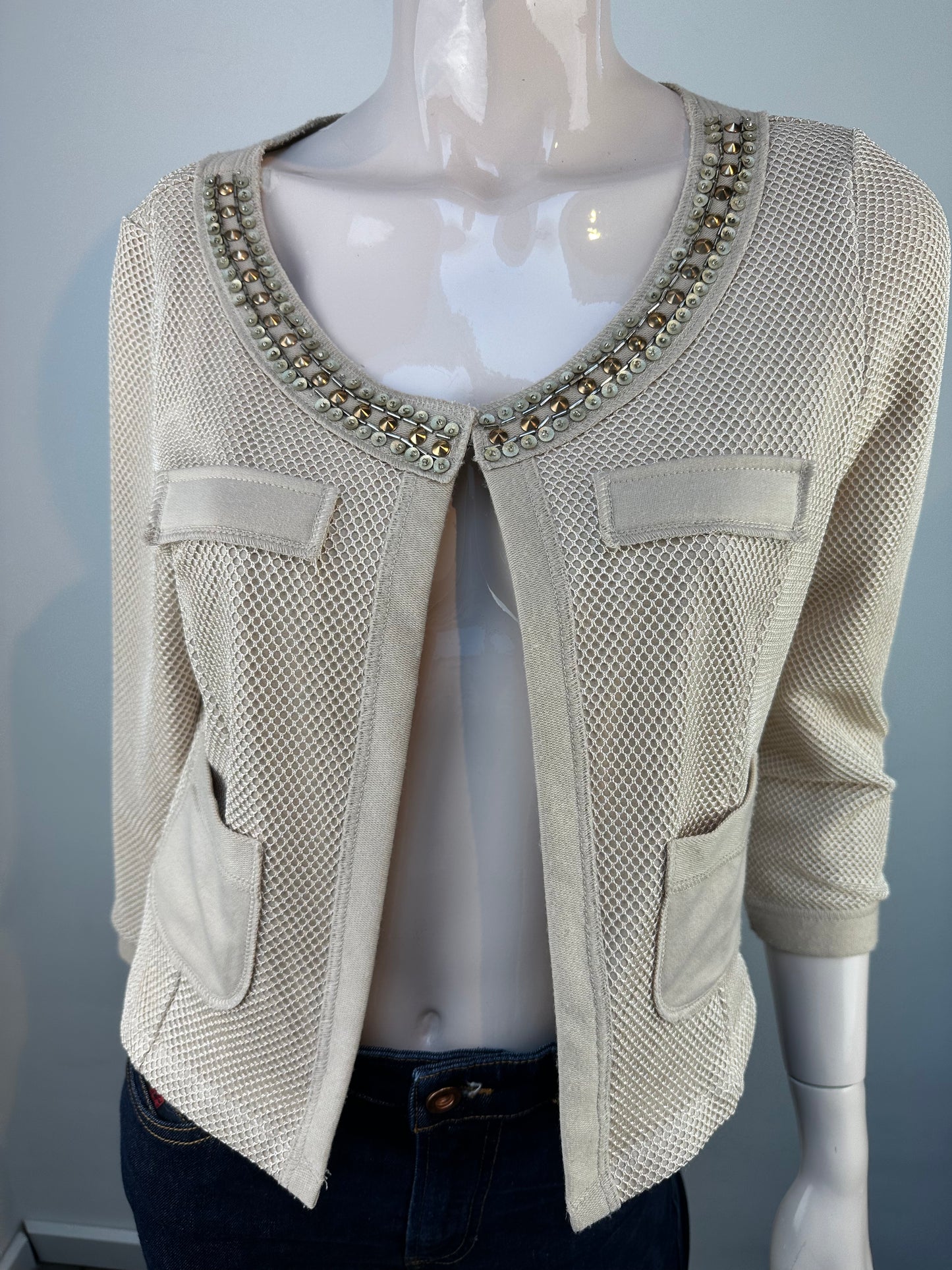 Airfield beige vestje maat M
