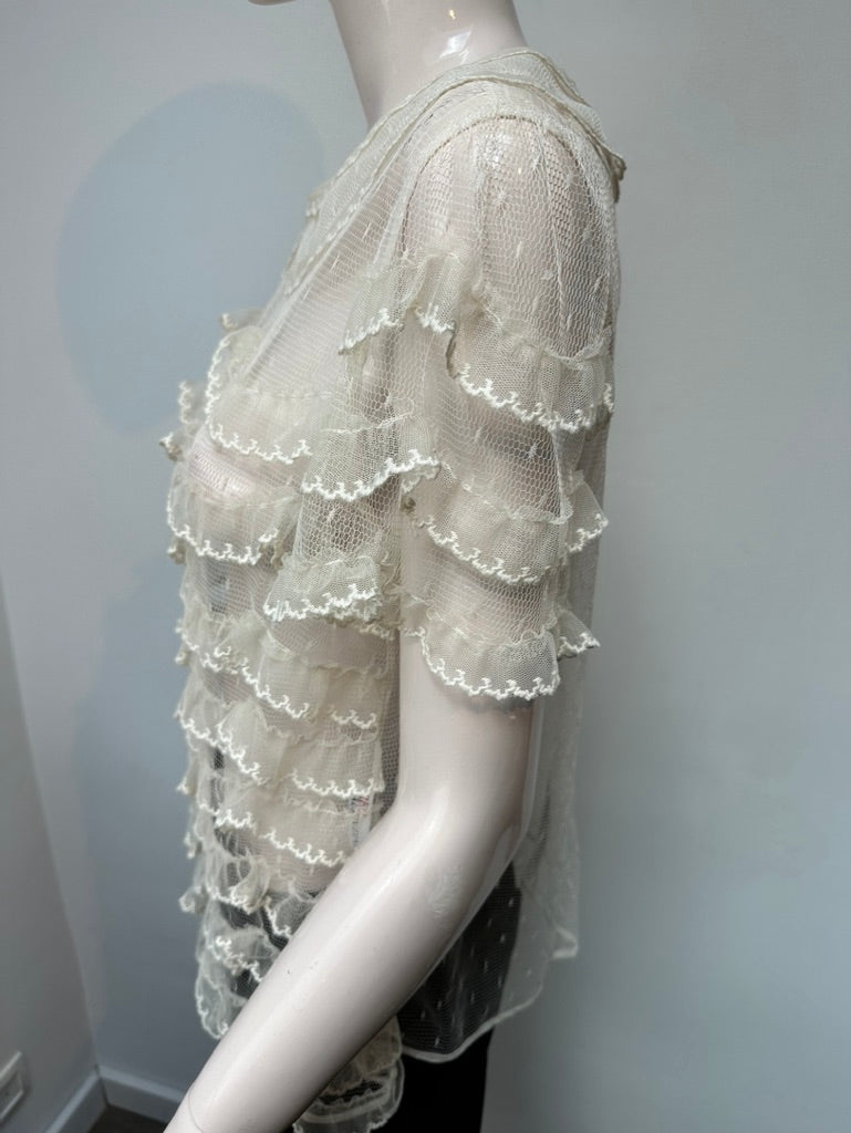 Red Valentino beige transparante top maat 40