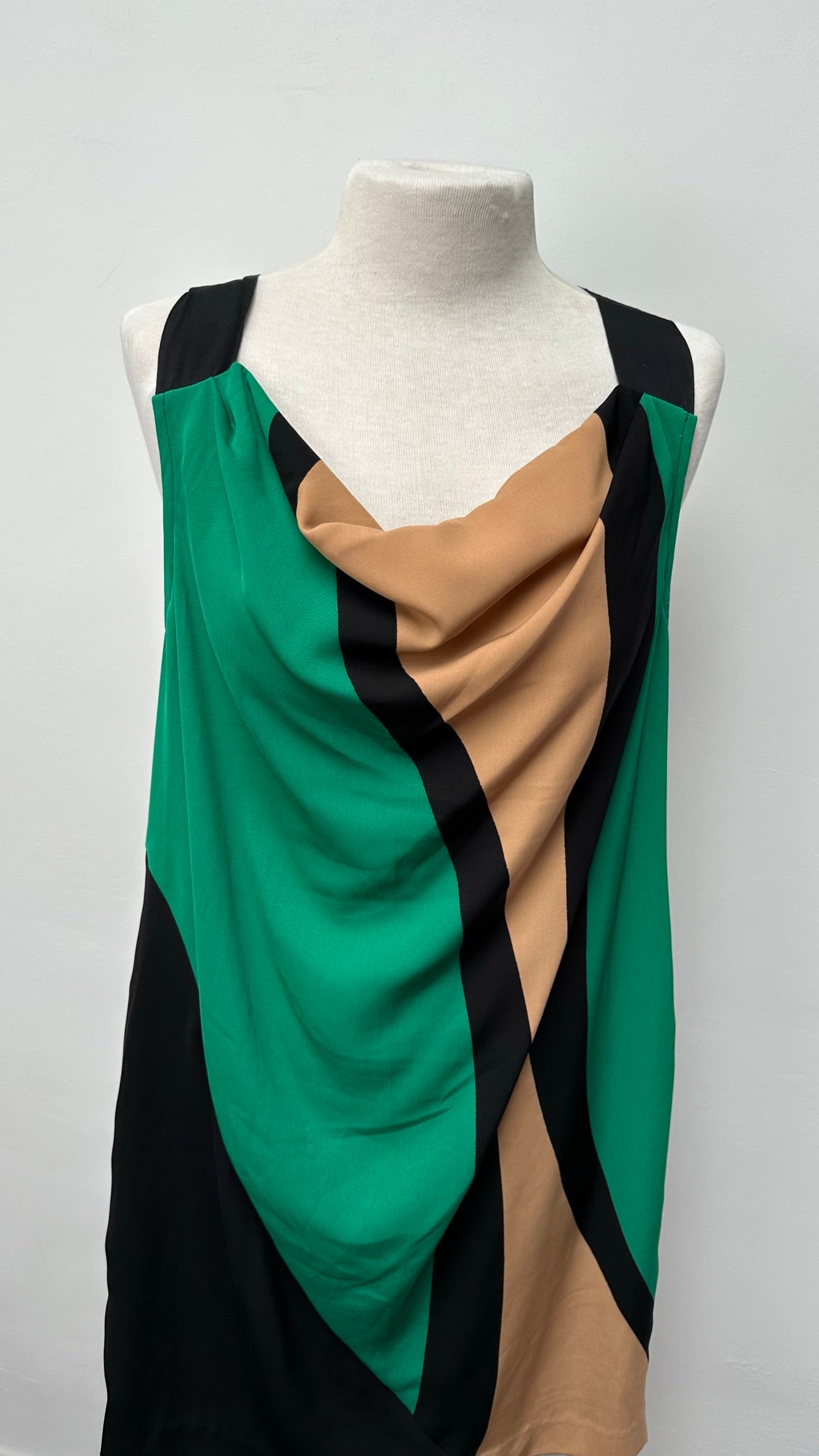 Calvin Klein jurk zwart/groen maat L