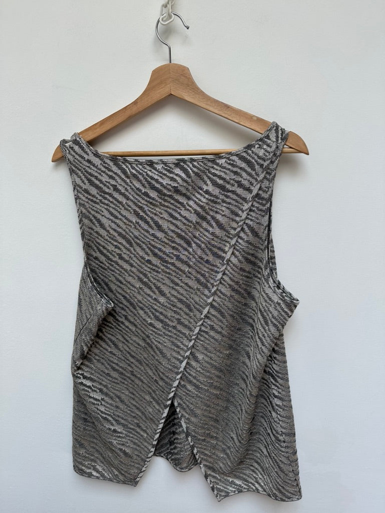 Costes zilveren top met open rug maat XXL