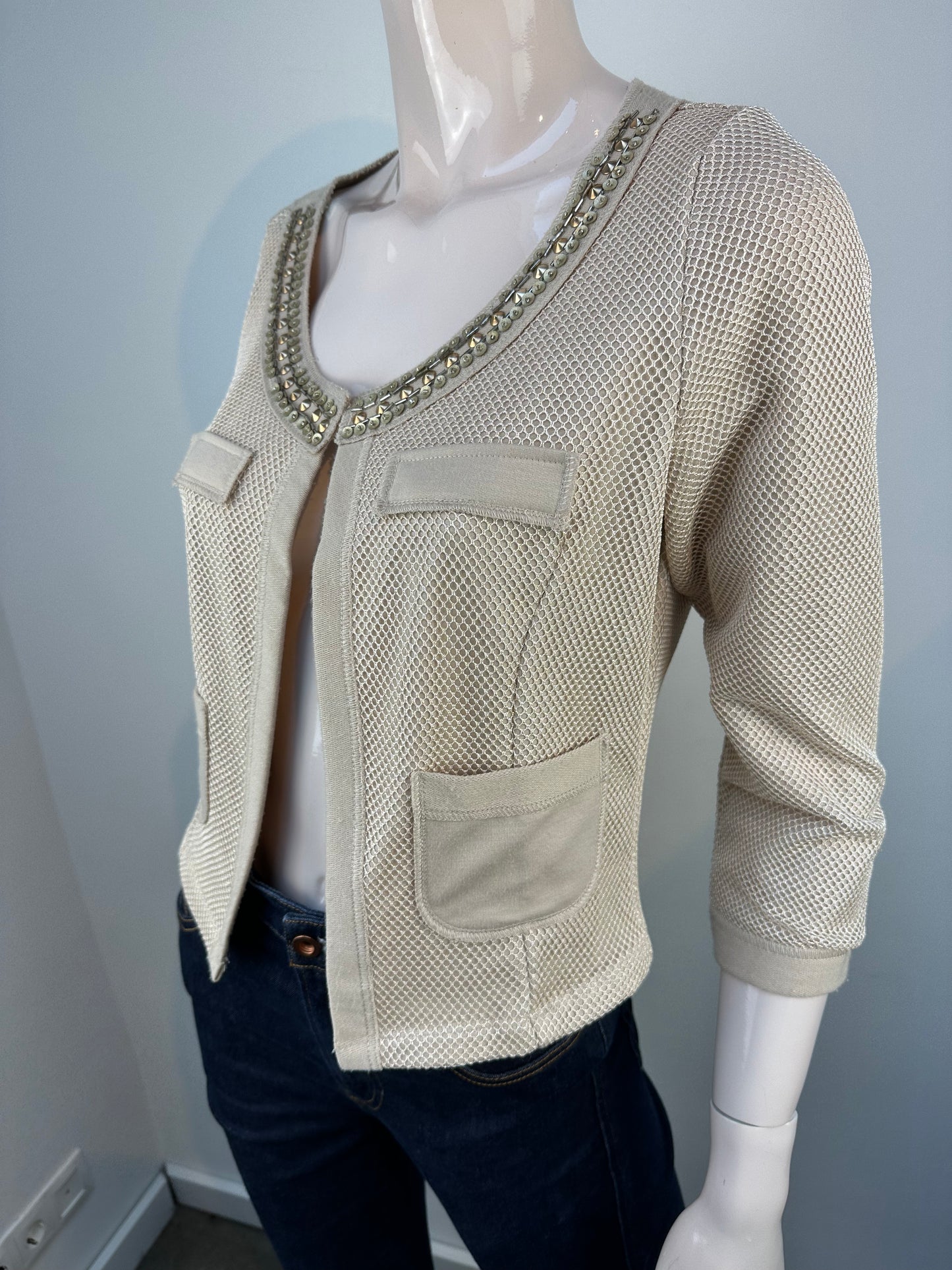 Airfield beige vestje maat M