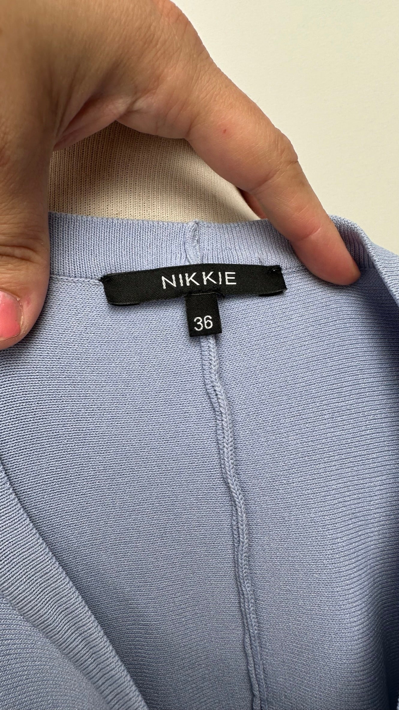 Nikkie lichtblauwe bodycon jurk in A-lijn maat 36